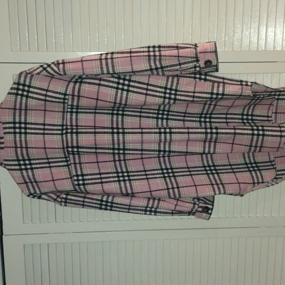 Fashion Nova Pink Plaid Longline Jacket - Picture 8 of 9